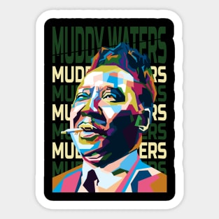 Abstract Popart Muddy Waters in WPAP Sticker